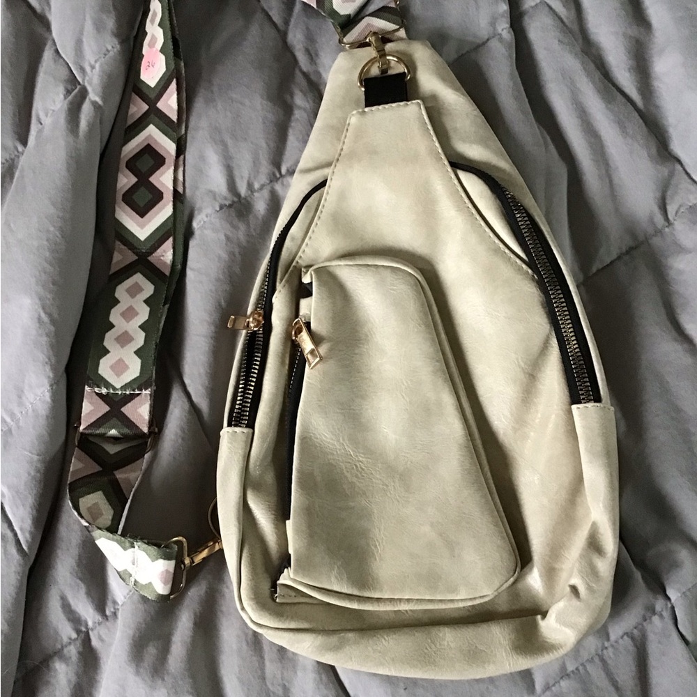 Stylish Cream Sling Bag